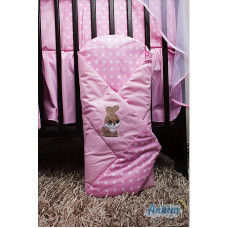 ANKRAS RABBIT swaddle blanket 80x80cm, pink