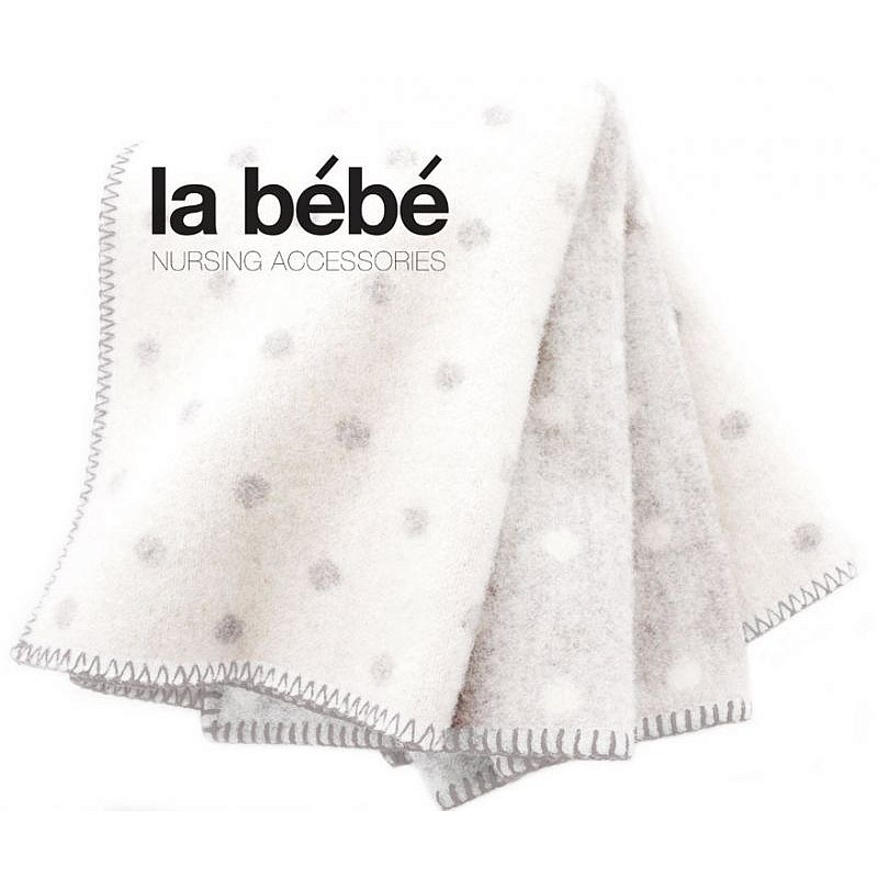 LA BEBE baby blanket / rug 140x100cm - Cosy Grey Dots, Art.77005