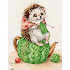 TSVETNOY Diamond painting 30x40cm Hedgehog is cozy, LE032e