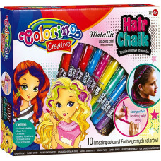 COLORINO CREATIVE Chalk for hair coloring 10 colors, 68635PTR