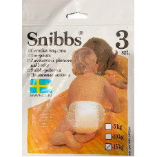 SNIBBS bērnu mīkstas vaskadrānas autiņbiksītes 3gb. līdz 15kg