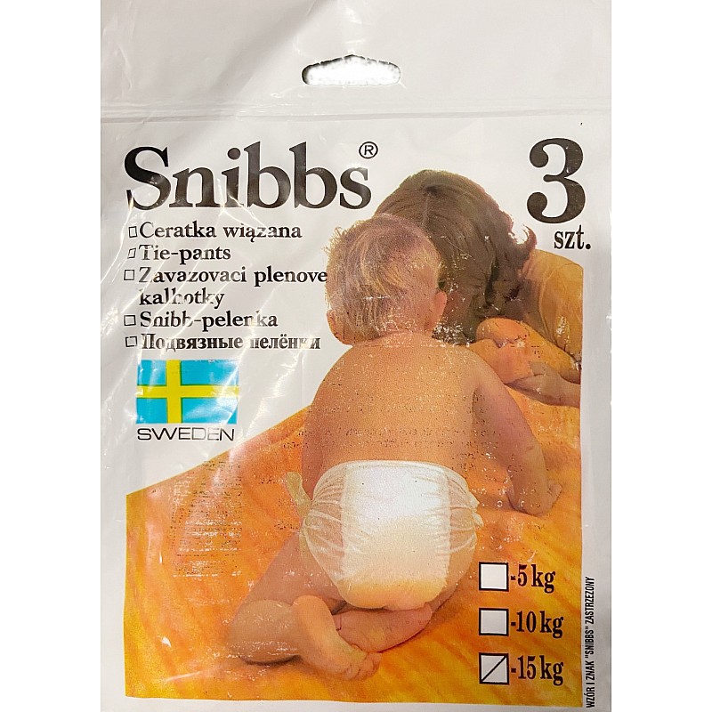 SNIBBS bērnu mīkstas vaskadrānas autiņbiksītes 3gb. līdz 15kg