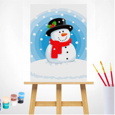 TSVETNOY Painting set by numbers 20x30cm Happy Snowman, MC1090e