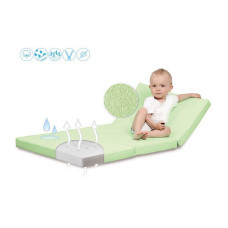 BABYMATEX RESSI folding mattress for travel 120x60x6cm col.52 zaļš