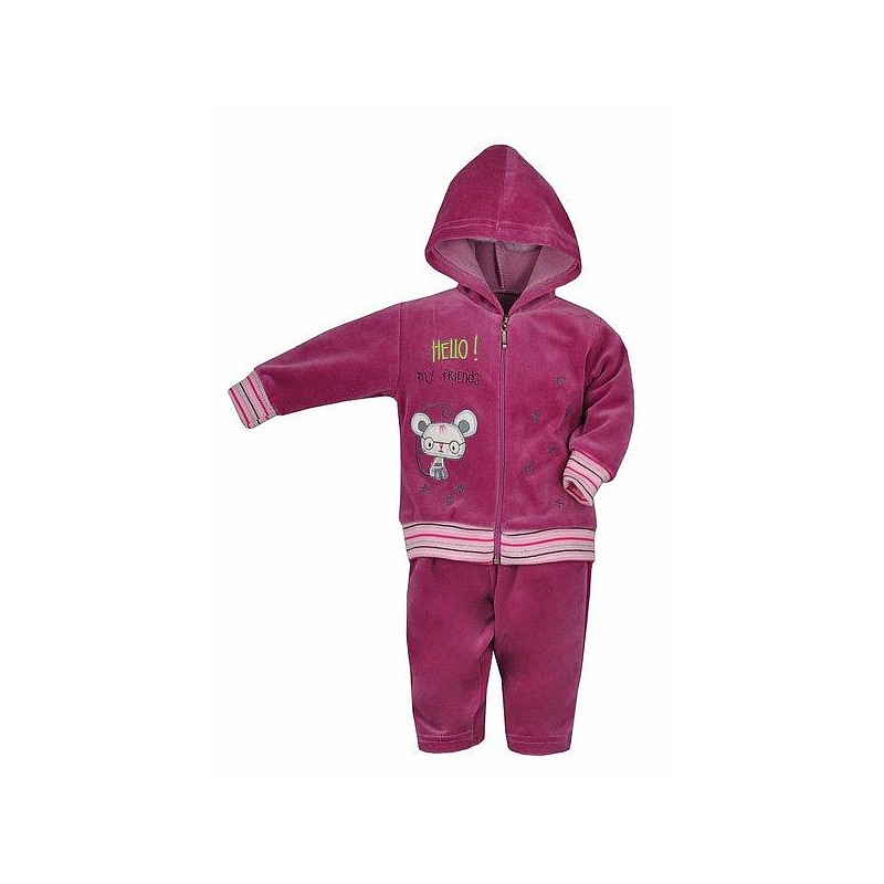 KOALA HELLO velor tracksuit size 74 04-858 burgundy