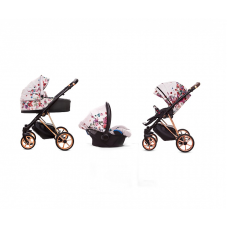 BABYACTIVE MUSSE universal carriage 3in1, Light-Dark Rose