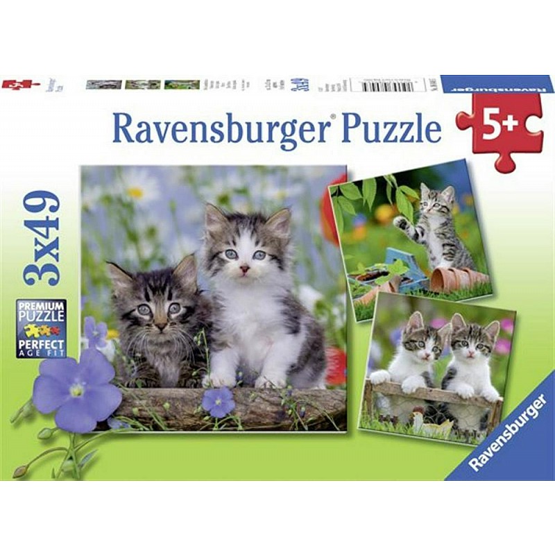 Ravensburger puzzle 3x49 Kittens R 08046