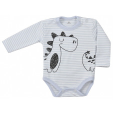 KOALA SLEEPYSAURUS body with long sleeves 62 size 08-698 blue stripes