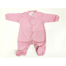 ZUZIA romper with long sleeve 56 size JEŽ 1729/56 white/pink stripes