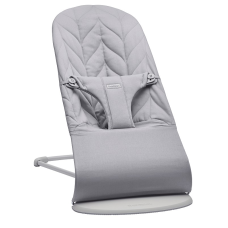 BABYBJORN Bouncer Bliss Cotton, Light grey petal quilt 006124