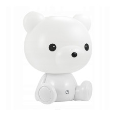 Night LED lamp for children - teddy bear, white