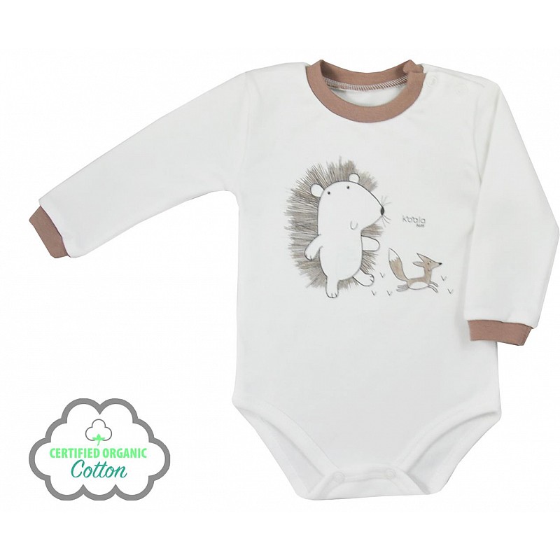 KOALA LESNY PRZYJACIEL body with long sleeve 74 size, 08-680 ecru