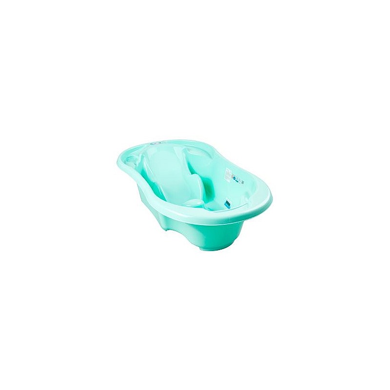 TEGA BABY KOMFORT Anatomical baby bath with plug TG-011 plug mint