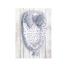 BELISIMA MINKY STRZALKI nest for the newborn, P01-989 grey/pink