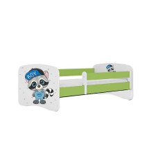 KOCOT KIDS Bed babydreams green raccoon without drawer with mattress 160/80