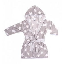 DUET BABY CORAL Children's bathrobe with hood 92-104, 807 STARS grey