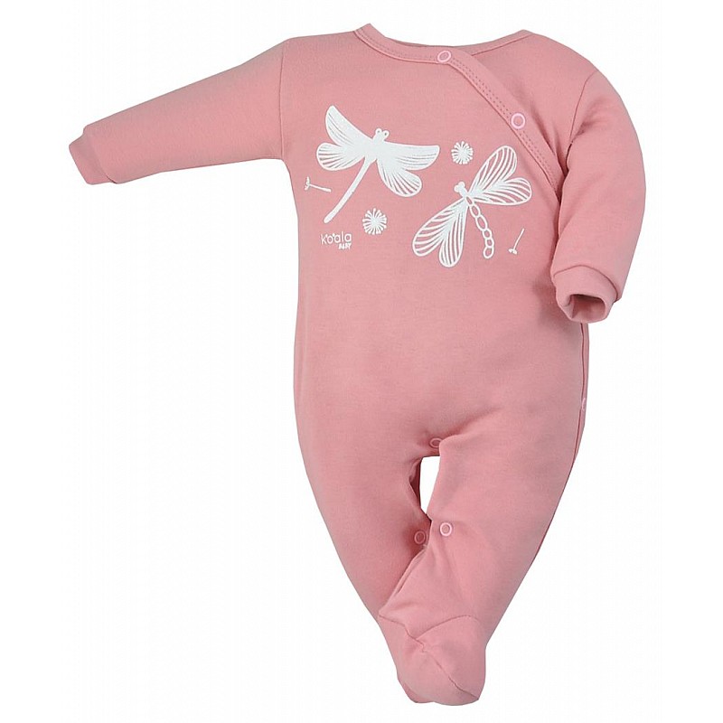 KOALA WAZKA long sleeve romper whith feet 68 size 08-326 dark pink