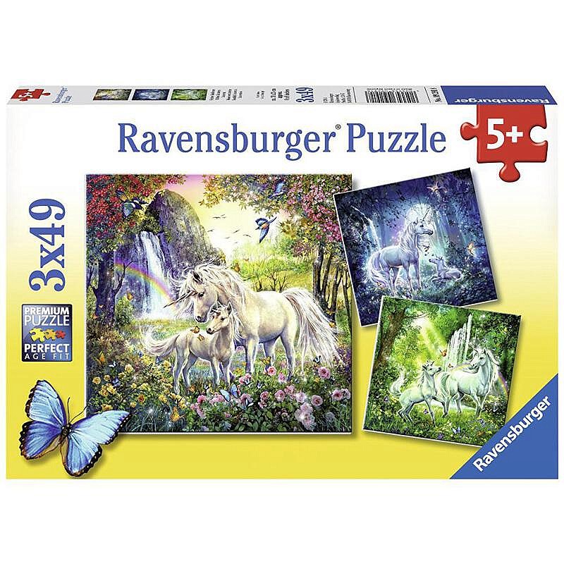 Ravensburger puzzle 3x49 Unicorns R 09291