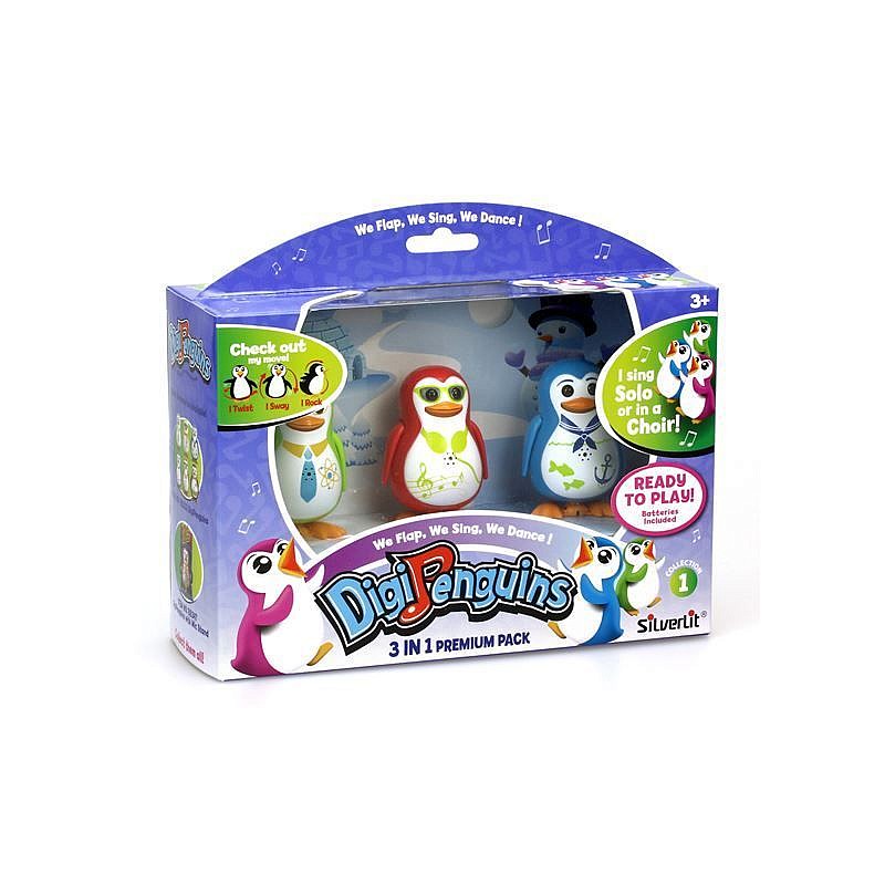 SILVERLIT DigiFriends DigiPenguins Kit Interactive Penguin 3pc. 88385