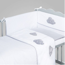 KLUPS Bed linen 3 pieces CLOUDS GREY 135h100sm H249