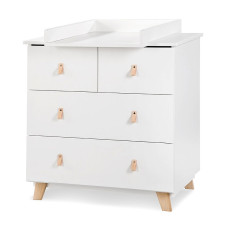 KLUPS NOAH chest of drawers with changing tray, white/oak