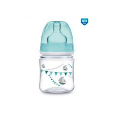 CANPOL BABIES Easy Start Let's Celebrate Feeding Bottle 120ml with silicone teat 0m + 35/228 Blue