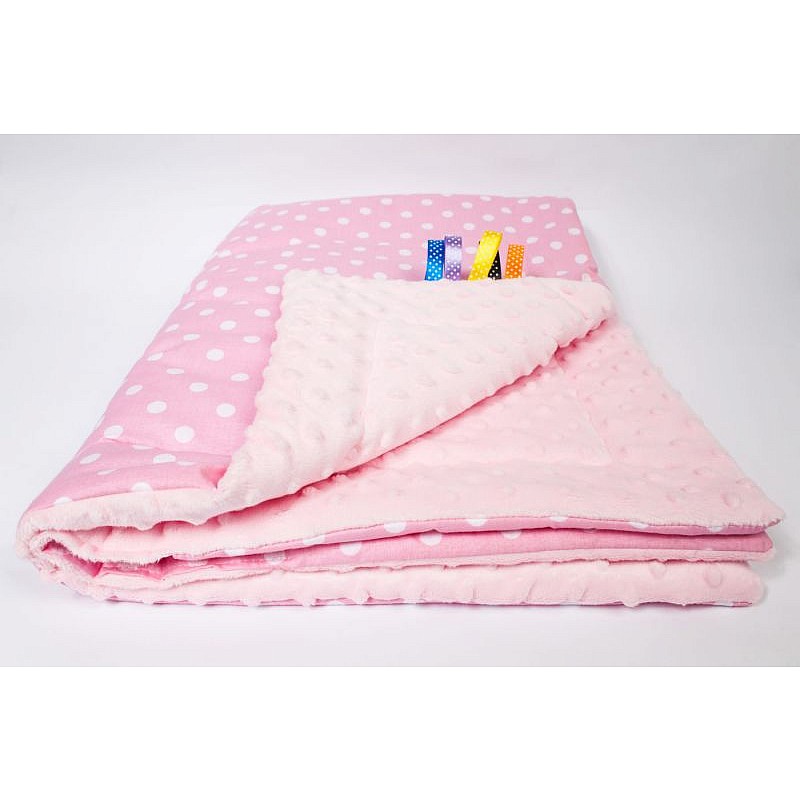 ANKRAS MINKY Dots pink blanket 75x100cm