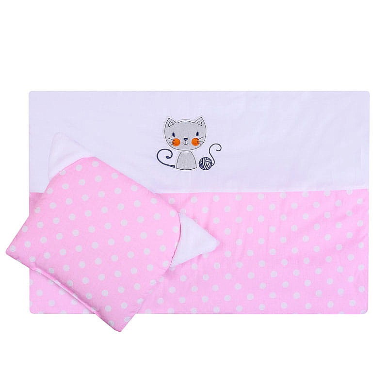 DUET BABY Sega 63x73cm + spilvens 35x35cm Pink/White dots