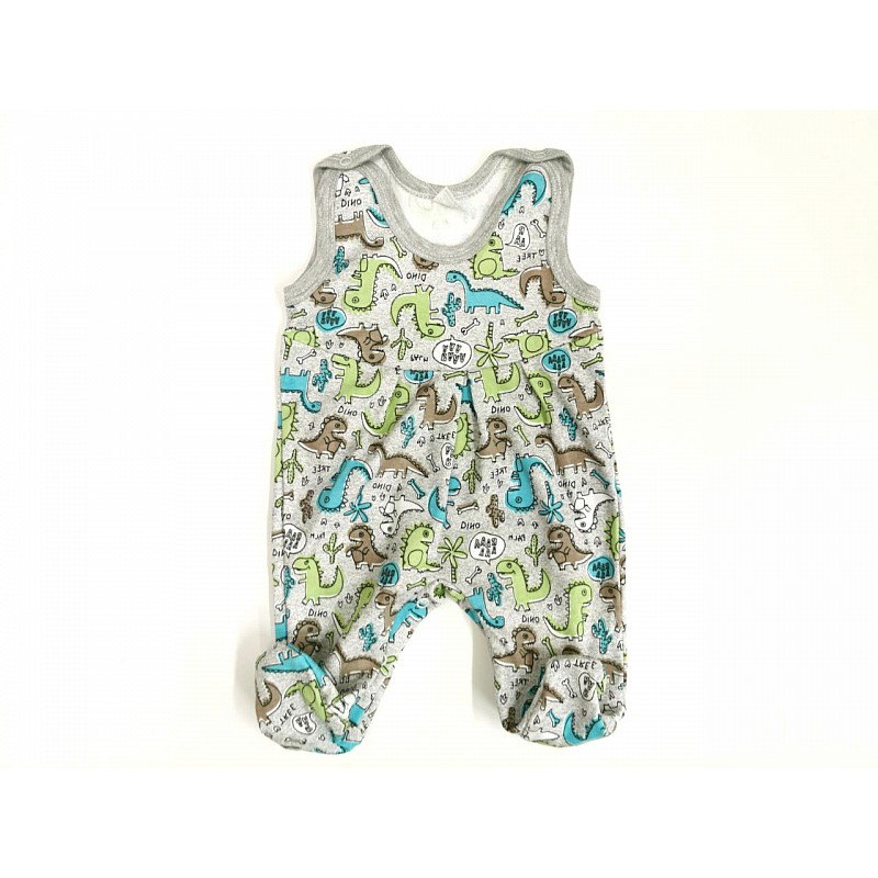 ZUZIA jumpsuit size 62, JEŽ 1717/62 Grey Dino