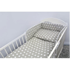 ANKRAS DOTS bedding set of 5 parts 120x90cm/180cm, grey