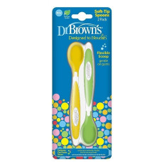 DR.BROWNS Spoons with a soft tip, 2 pcs., from 4 months. TF011-P3