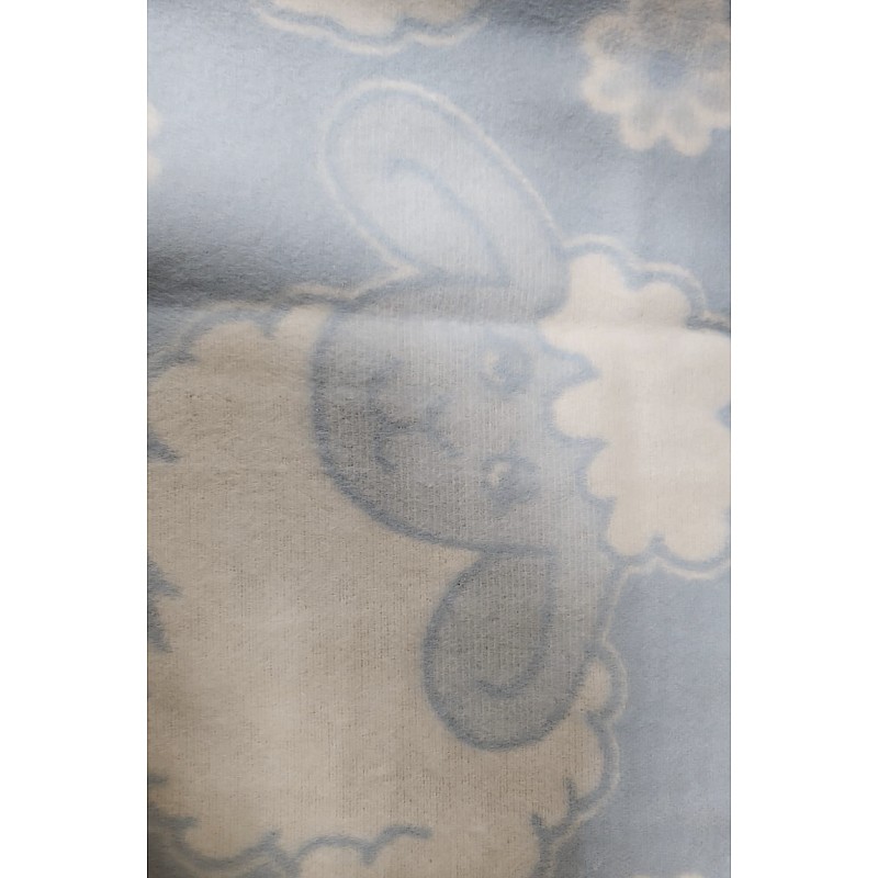 URGA cotton blanket 90x60cm LAMB, light blue, SALE