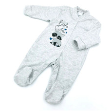 GAMEX romper with long sleeves RACOON (454) 400436, 62 size. grey