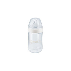 NUK Nature Sense polypropylene bottle with temperature indicator 260ml with silicone pacifier М, SP20 10741962 white