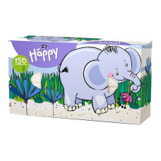 HAPPY Universal hygienic handkerchiefs bilayer 100 pieces.