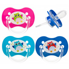 CANPOL BABIES Owls silicone pacifier symmetrically shaped  6-18m 22/569