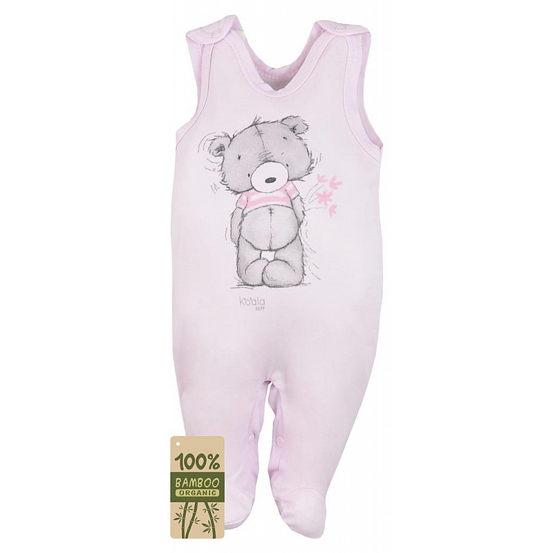 KOALA TOMMY sleeveless baby romper with feet 56 size 08-403 pink