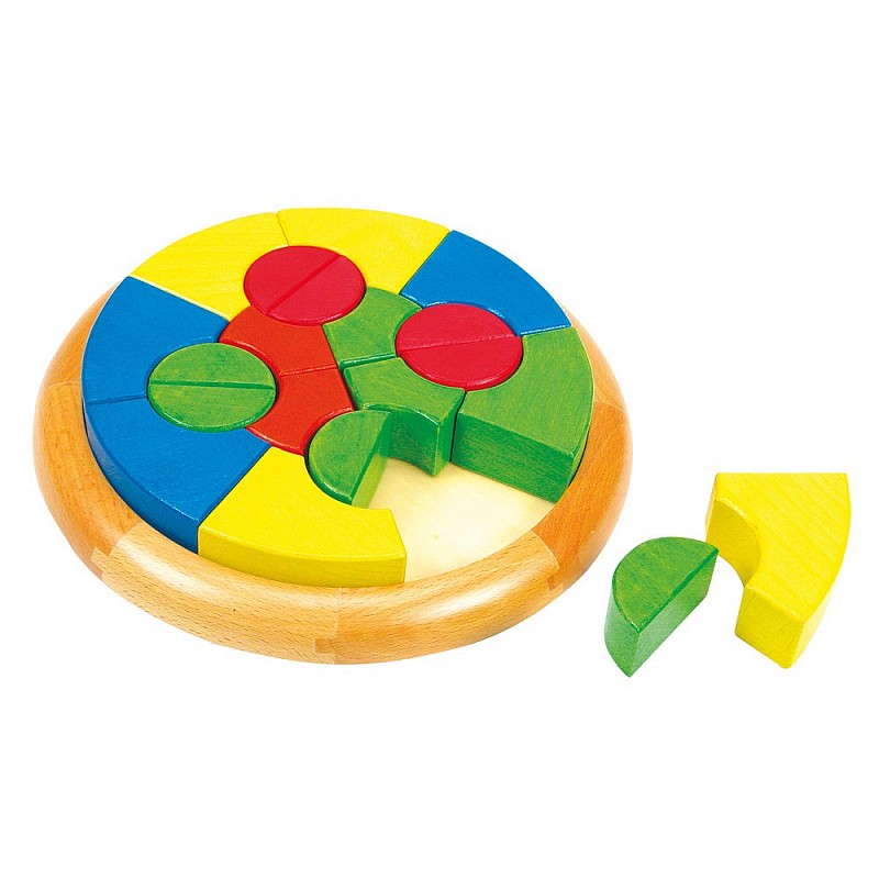 BINO wooden puzzle Rondo Shapes 24m+ 70330