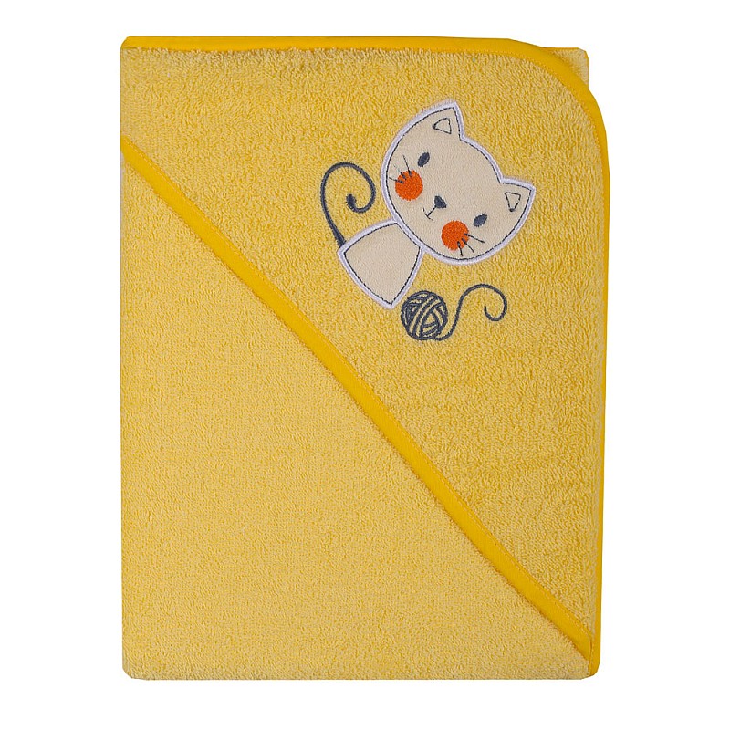 DUET BABY hooded towel HAFT II, 217 yellow