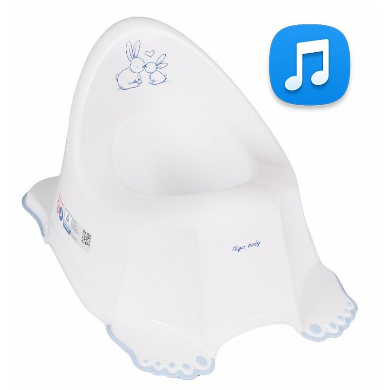 TEGA BABY RABBIT Pot with sound - white PO-058