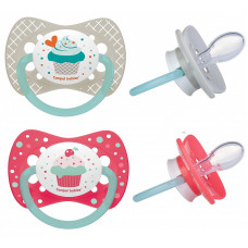 CANPOL BABIES Cupcake silicone pacifier symmetrical shape 6-18m + 23/283