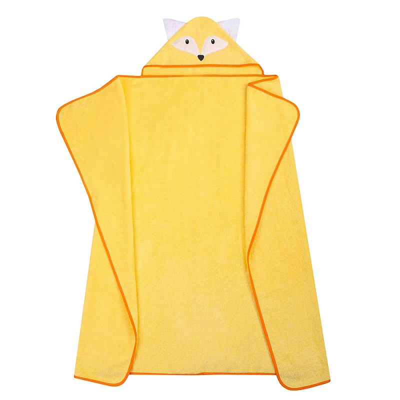 DUET BABY Hooded Towel ANIMALS 100x120cm, 326 (743262) FOX yellow