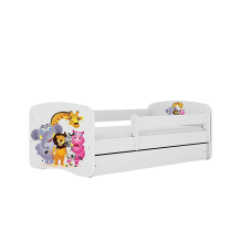 KOCOT KIDS Bed babydreams white zoo with drawer with mattress 160/80