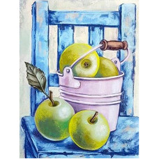 TSVETNOY Diamond painting 40x50cm Still Life with Green Apples, LG128e