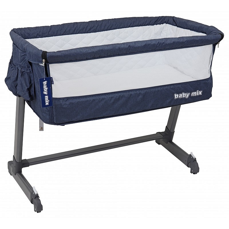 BABY MIX SIDE BED side cot 0-6 months., BE/P-9 NAVY BLUE