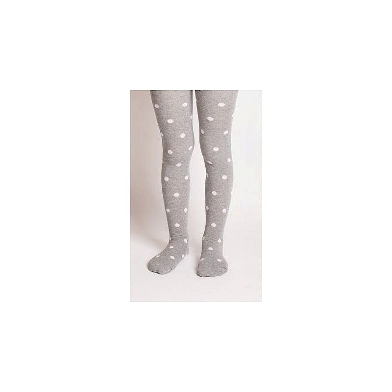 BELLISSIMA Childrens tights 122/128 size, B403 grey-pink dots