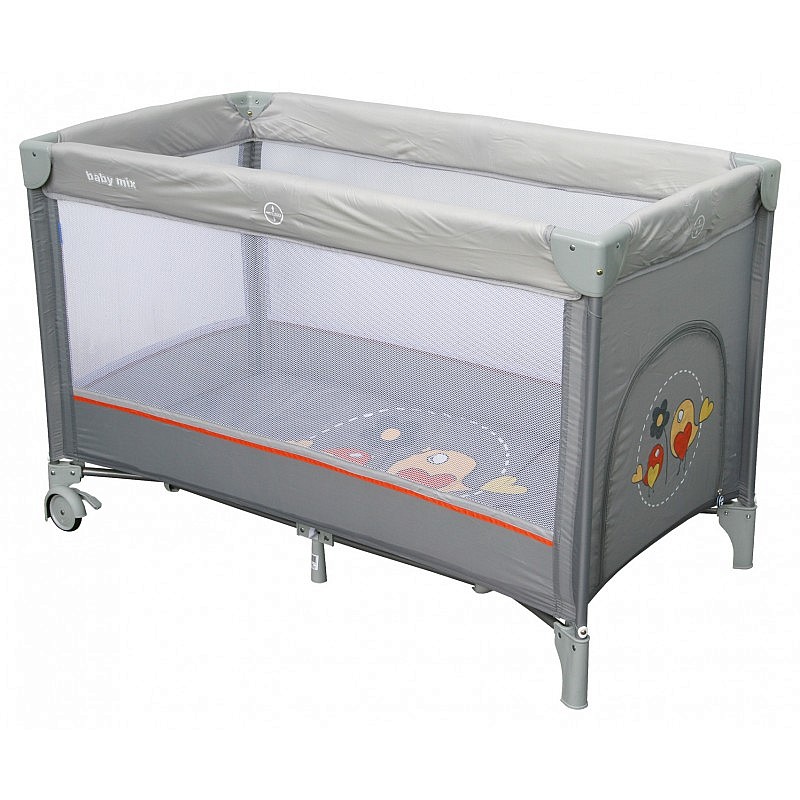 BABY MIX bed for travel, HR-8052-182 grey