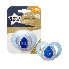 TOMMEE TIPPEE Closer to nature MODA silicone pacifier orthodontic shape 6-18m 1pc.