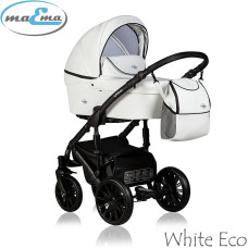 MAEMA ViTor Leather Universal stroller 3in1, WHITE ECO