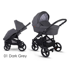 LONEX SOFT Universal stroller 2in1, 01 Dark Grey